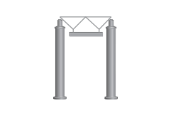 Колонны для зданий с применением несущих конструкций покрытий типа "Молодечно" и "ЦНИИСК" высотой от 4,8 до 8,4 м бескрановых и с подвесными электрическими кранами общего назначения грузоподъемностью до 5 т